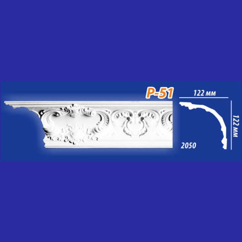 Плинтус потолочный инжекционный Kenopol Р51
