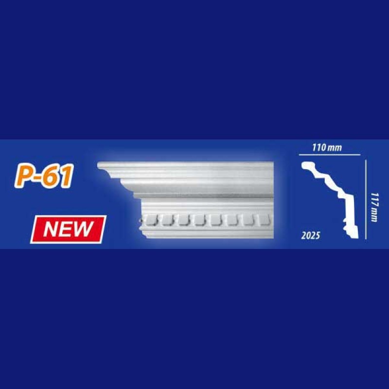 Плинтус потолочный инжекционный Kenopol Р61