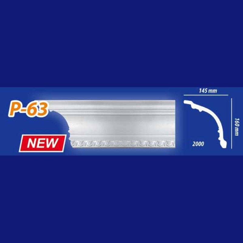 Плинтус потолочный инжекционный Kenopol Р63