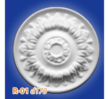 Розетка потолочная из полистирола R01