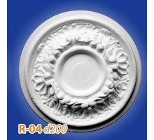 Розетка потолочная из полистирола R04