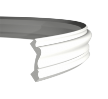 Плинтус потолочный без орнамента Гибкий 1.50.100F