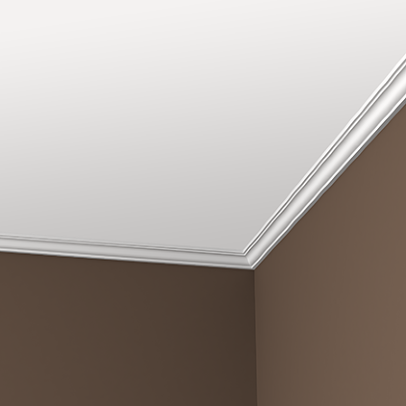 Плинтус потолочный без орнамента 1.50.130