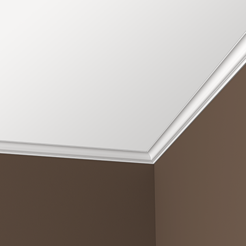 Плинтус потолочный без орнамента 1.50.158