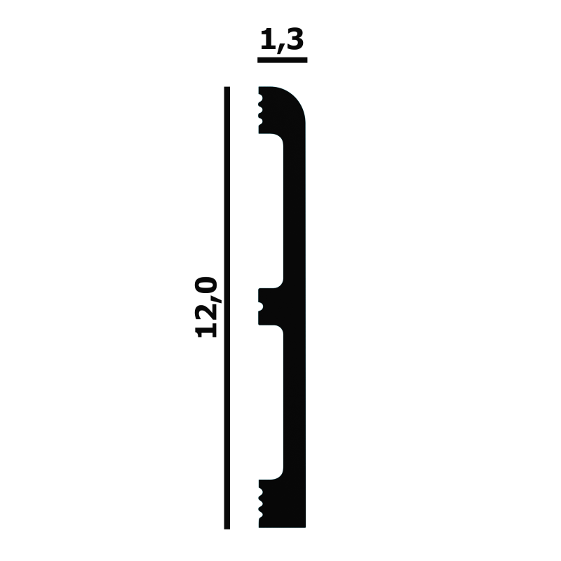 Плинтус напольный P68