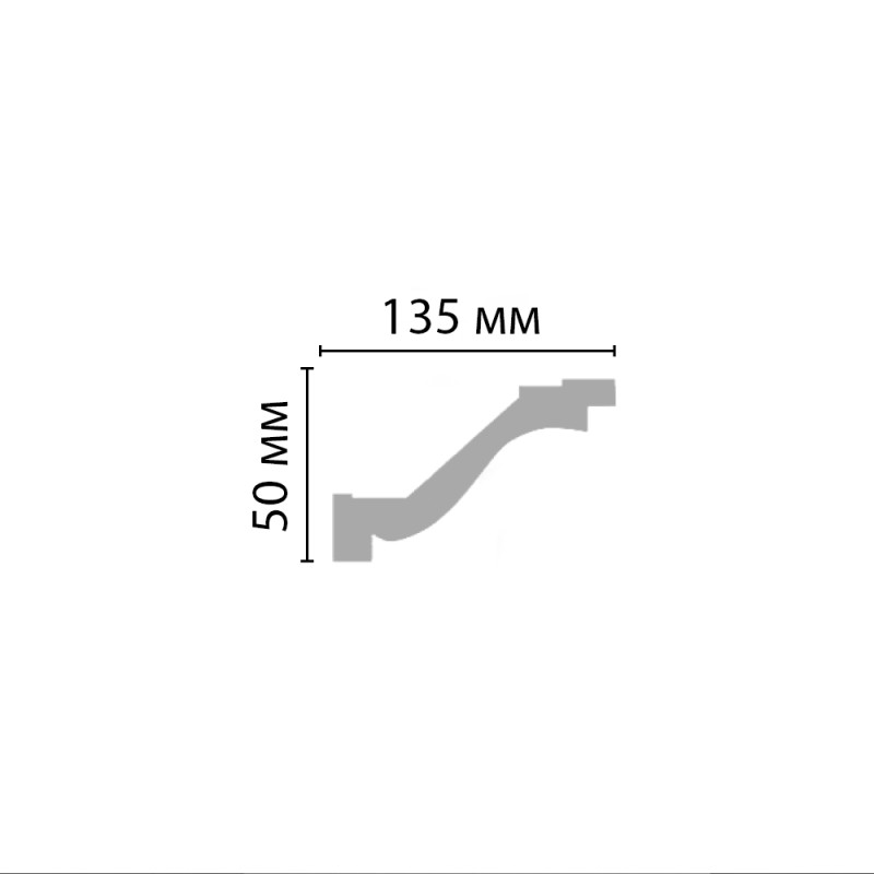 Плинтус потолочный без орнамента 96331
