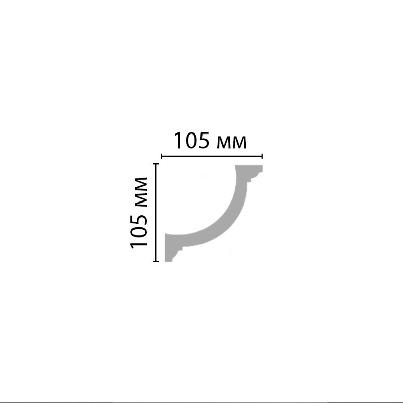 Плинтус потолочный без орнамента 96689