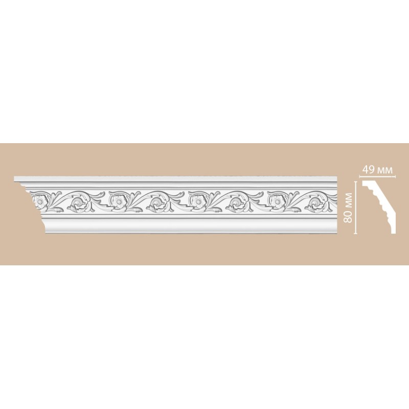 DT 14 потолочный плинтус с орнаментом DECOMASTER