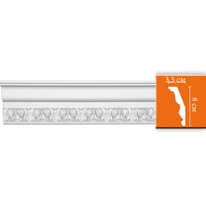 DT 33 потолочный плинтус с орнаментом DECOMASTER