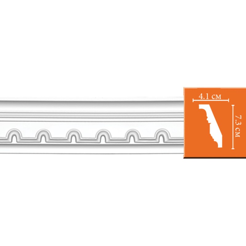 95112 гибкий потолочный плинтус с орнаментом DECOMASTER