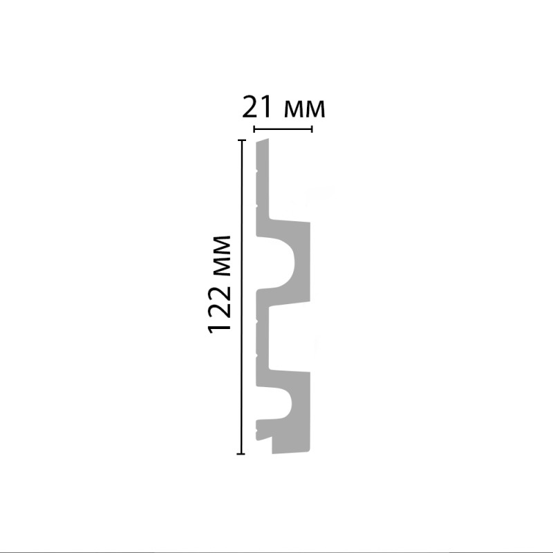 Декоративная панель D302-112 ДМ (122*21*2900мм)