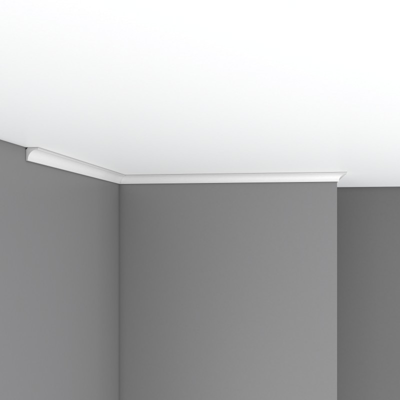 Плинтус потолочный без орнамента 96240 гибкий