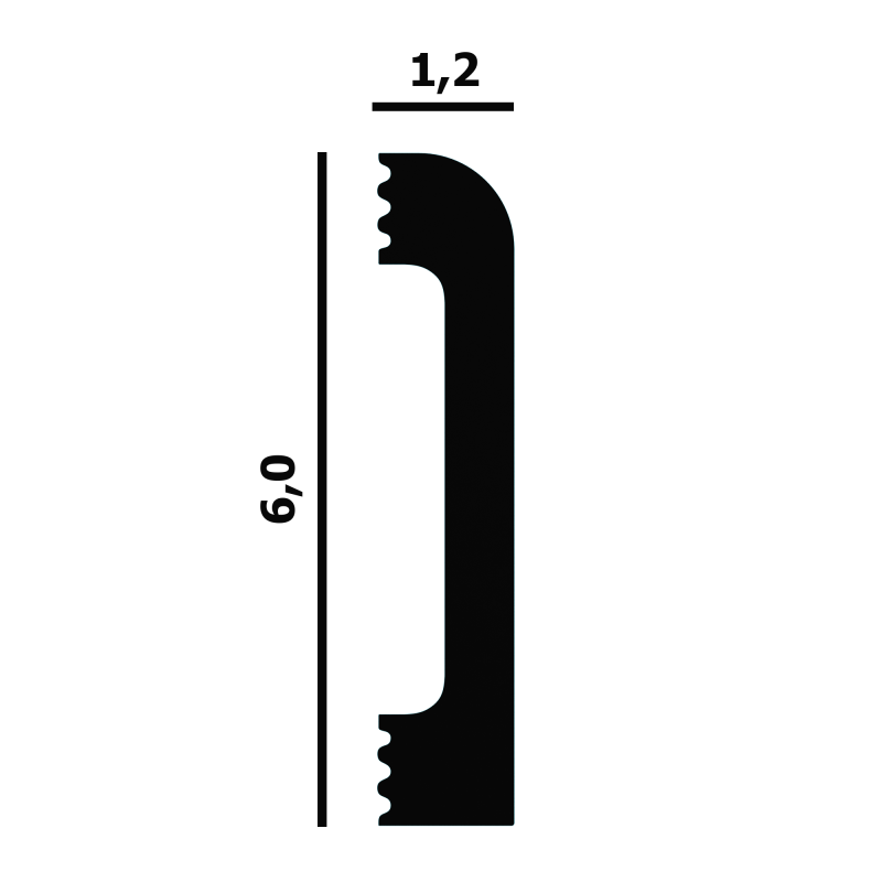 Плинтус напольный P67
