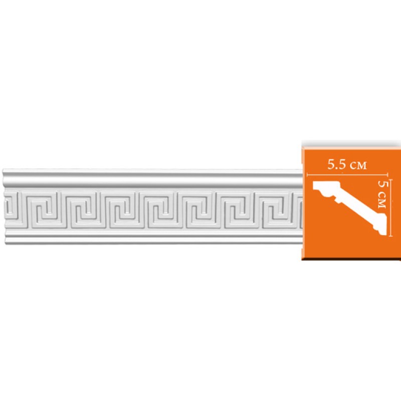 95655 гибкий потолочный плинтус с орнаментом DECOMASTER