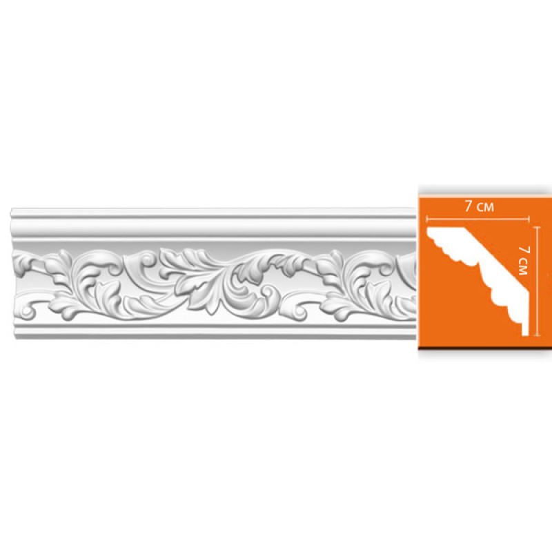 95775 гибкий потолочный плинтус с орнаментом DECOMASTER