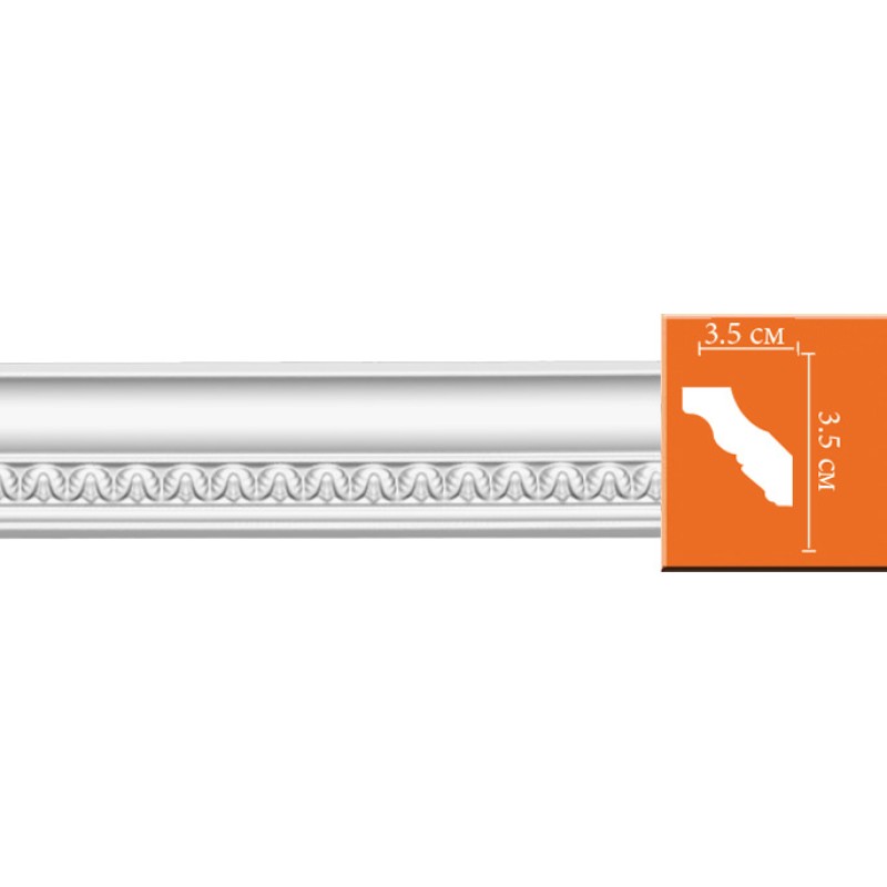 95348 гибкий потолочный плинтус с орнаментом DECOMASTER
