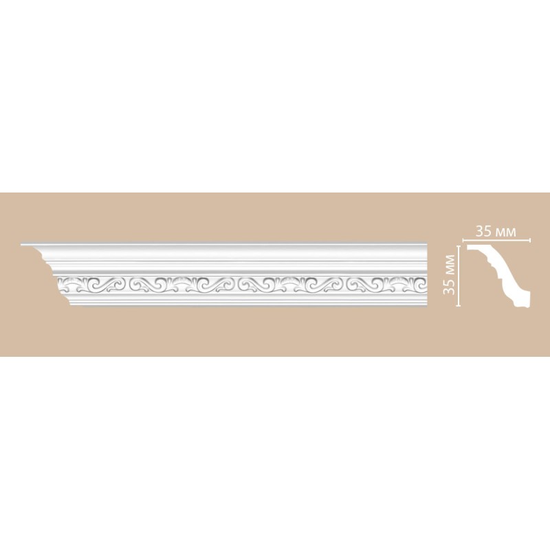95842 гибкий потолочный плинтус с орнаментом DECOMASTER