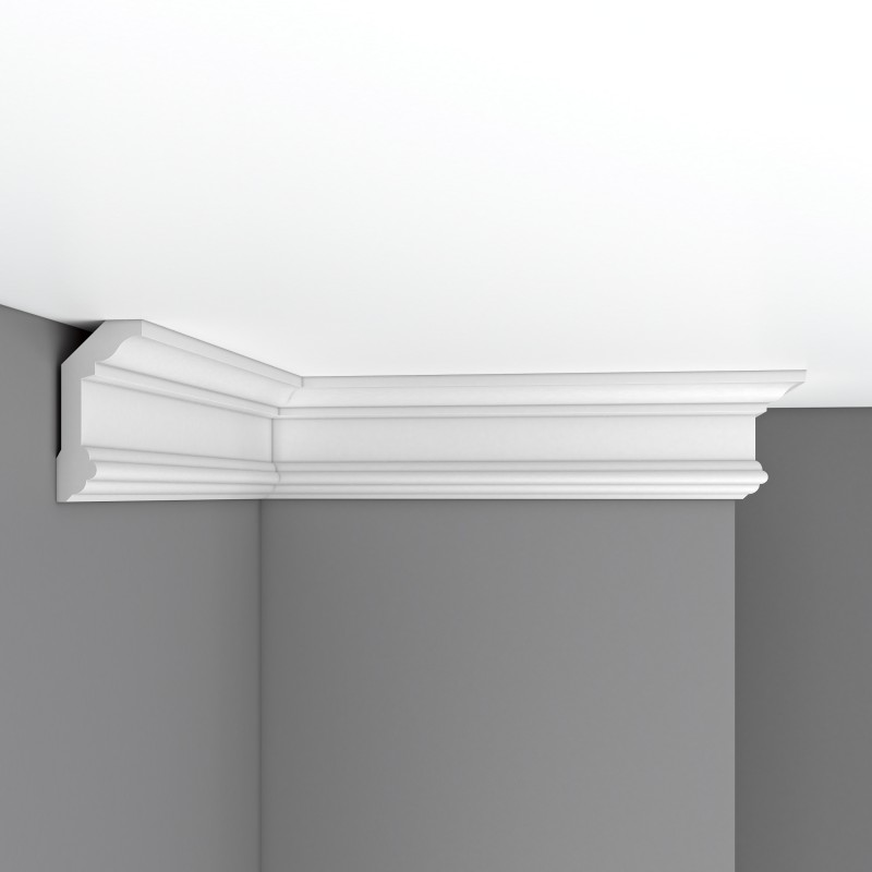 Плинтус потолочный без орнамента 96321 гибкий