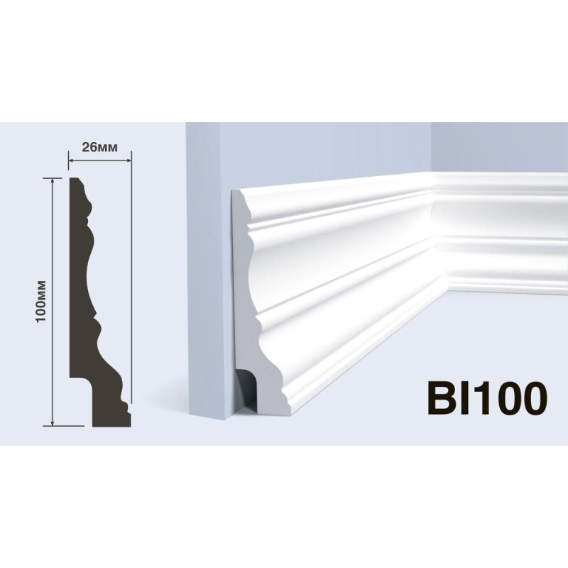 Плинтус Hiwood BI100 100*26*2000 мм