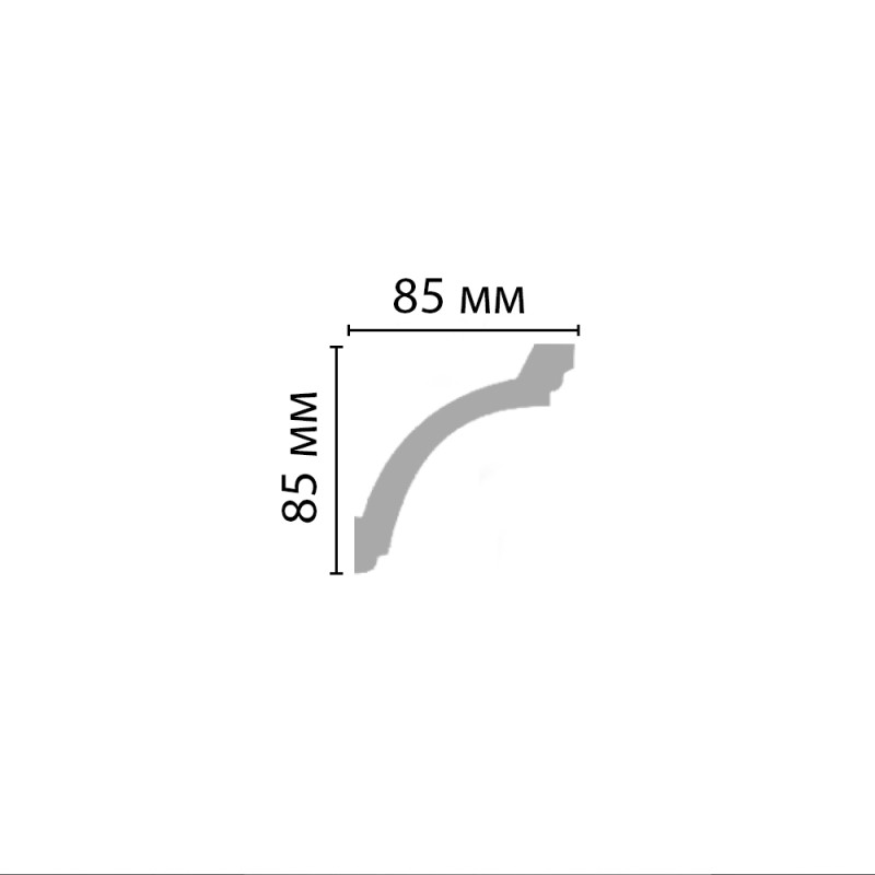 Плинтус потолочный без орнамента 96020