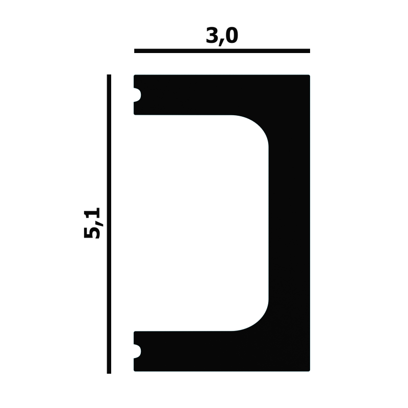 Молдинг из ударопрочного полистирола P86