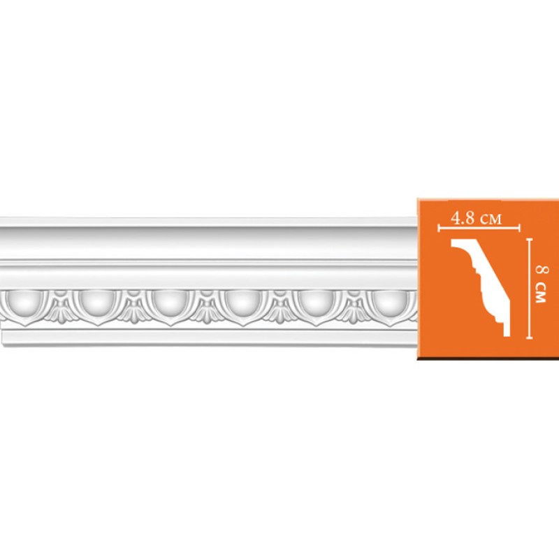 DT 23 потолочный плинтус с орнаментом DECOMASTER