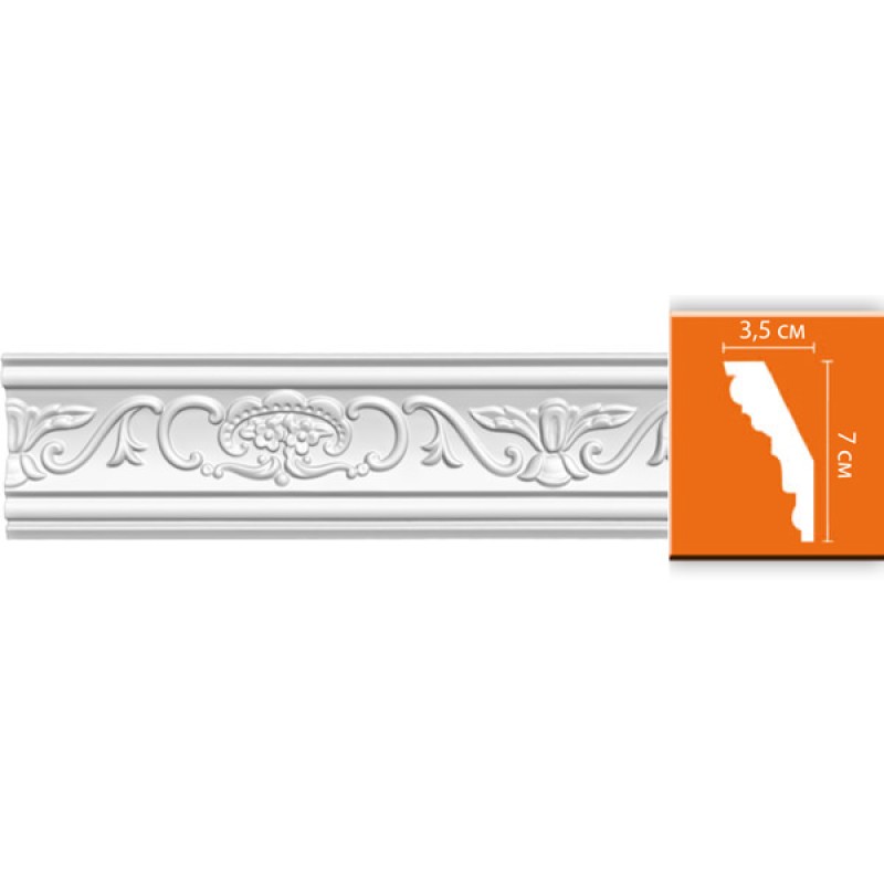 DT 9 потолочный плинтус с орнаментом