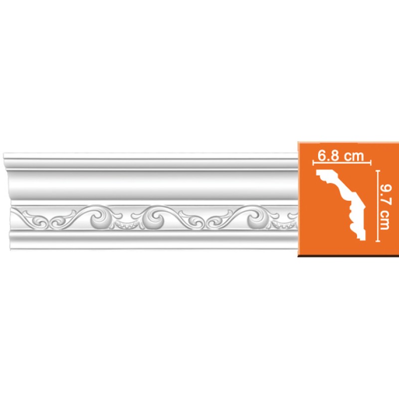 DT 9807 потолочный плинтус с орнаментом
