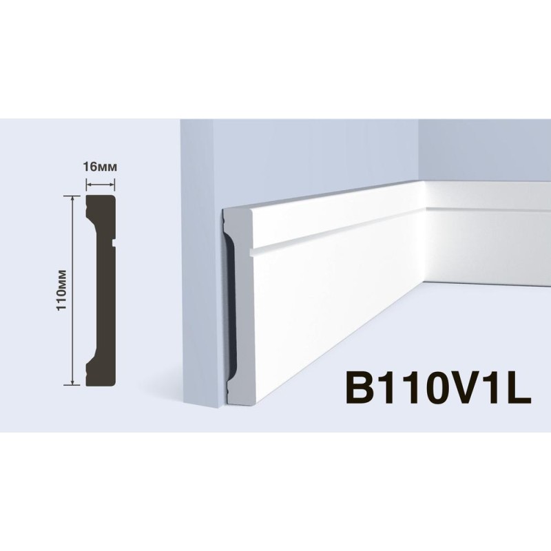 Плинтус Hiwood B110V1L 110*16*2000 мм