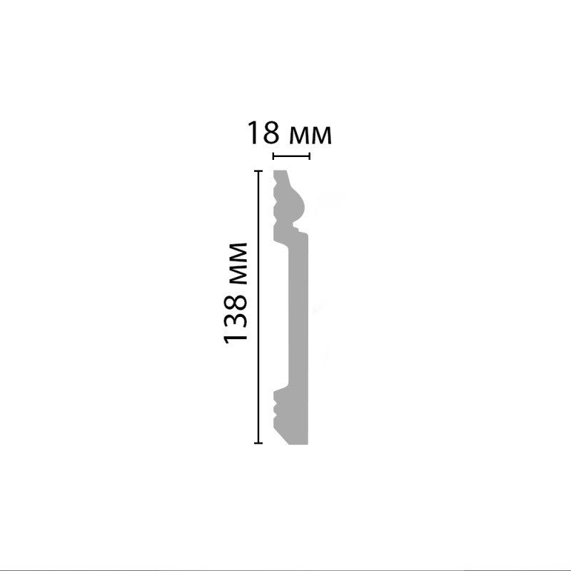 Плинтус напольный decomaster d118 дом 138 18 2000мм