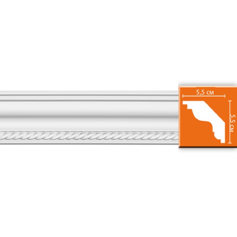 DT 138 гибкий потолочный плинтус с орнаментом DECOMASTER
