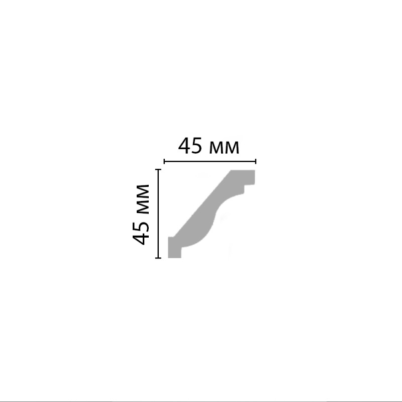 96612/30 FLEXIBLE плинтус DECOMASTER-2 (45х45х2400мм)