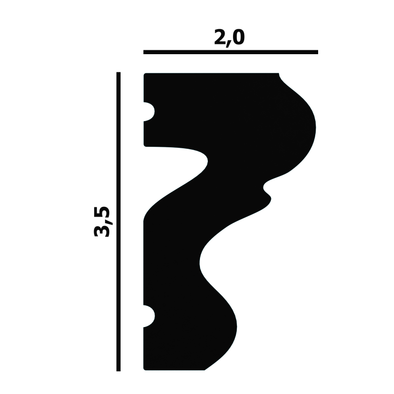 Молдинг из ударопрочного полистирола P76