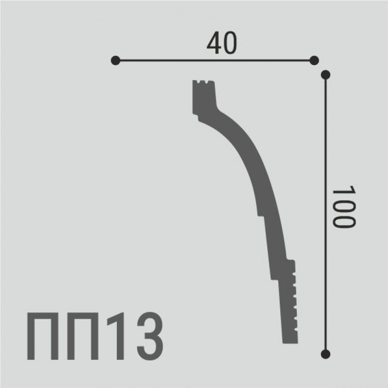 Карниз XPS POLYMER ПП 13 100/40