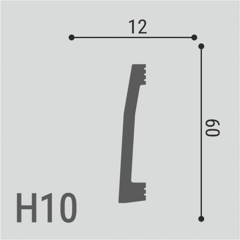 Плинтус напольный XPS POLYMER Н 10 60/12
