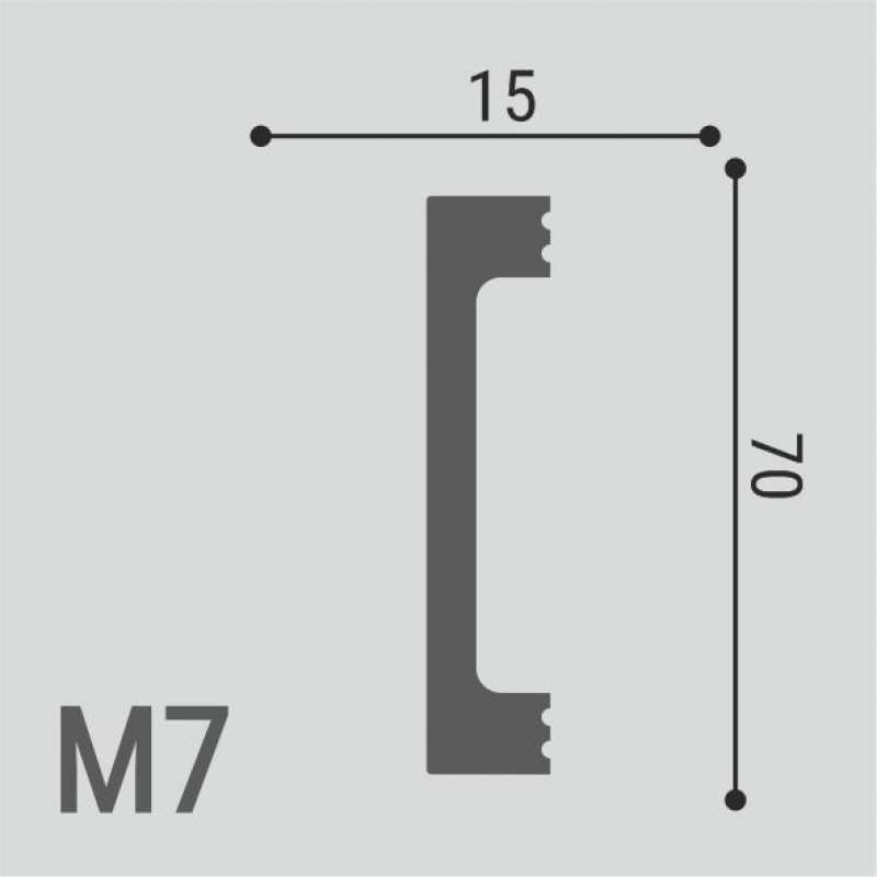 Молдинг XPS POLYMER М 7 70*15