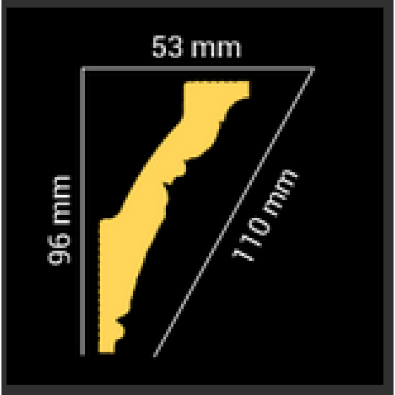 Потолочный плинтус glanzepol GP29