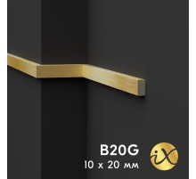 Рейка золотая из ударопрочного XPS ПраймДекор iX B20G 10/20