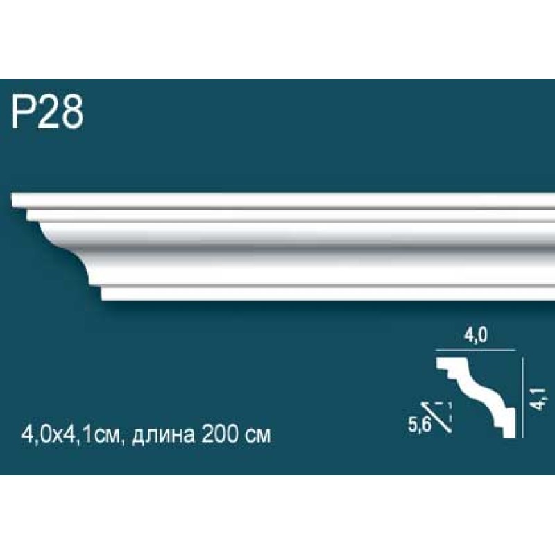 Карниз потолочный дюрополимер P28