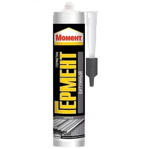 Герметик Битумный Момент ГЕРМЕНТ черный, 300 мл