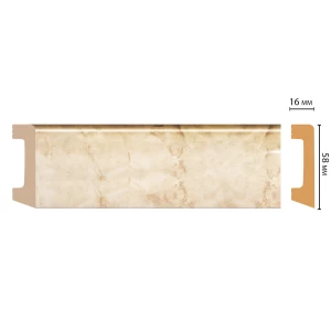 D234-80 ШК/15 Плинтус напольн.DECOMASTER(58*16*2400 мм)