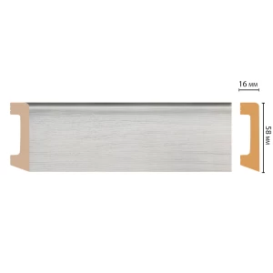 D234-84 ШК/15 Плинтус напольн.DECOMASTER(58*16*2400 мм)