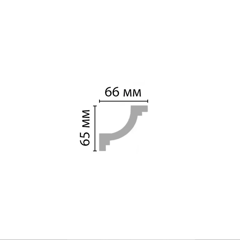 Плинтус потолочный без орнамента 96673