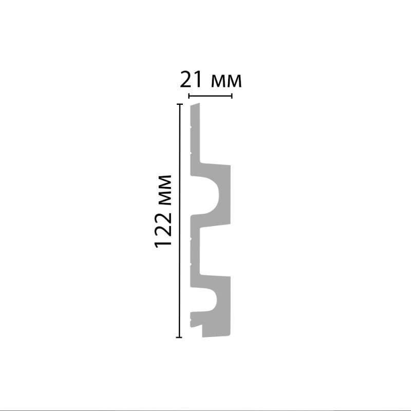 Декоративная панель D302 ДМ (122*21*2900мм)