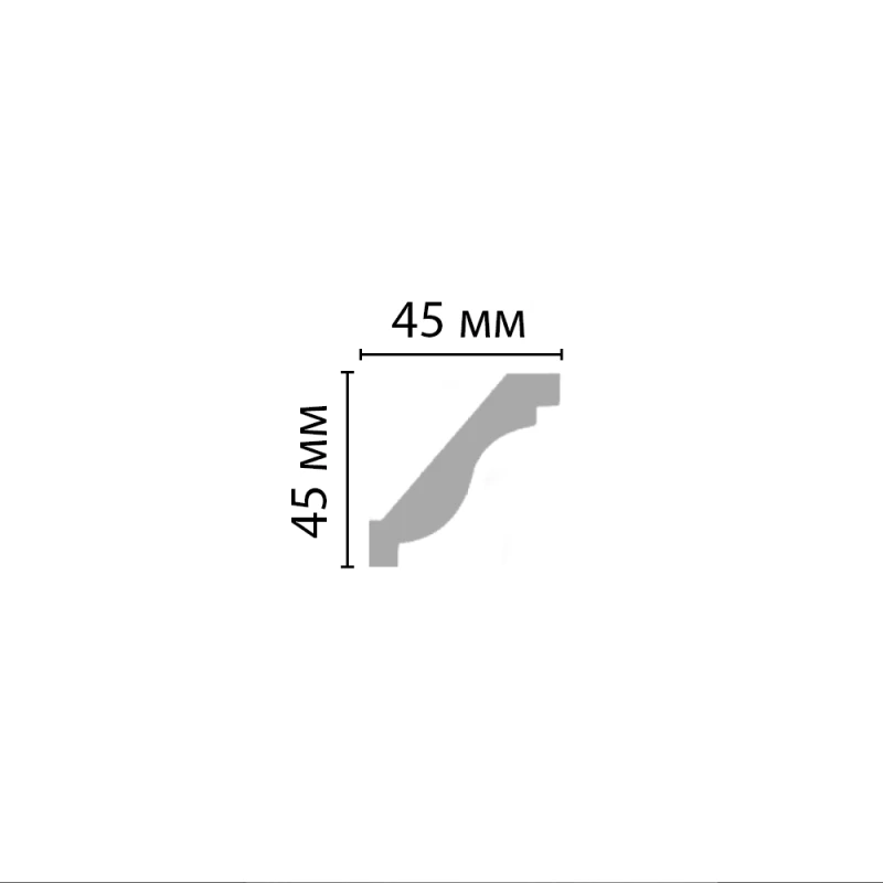 96612/30 FLEXIBLE плинтус DECOMASTER-2 (45х45х2400мм)