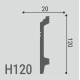 Плинтус напольный из дюрополимера H120