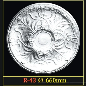 Розетка потолочная из полистирола R43