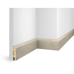 Плинтус 80x16x2400 мм, дуб Сноу, иск. шпон, EP07