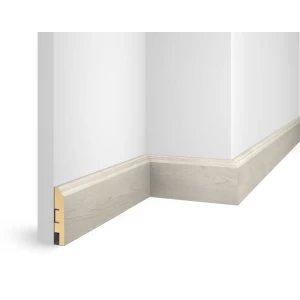 Плинтус 80x16x2400 мм, дуб Перламутровый, иск. шпон, EP07