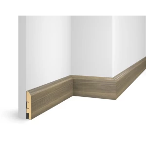 Плинтус 80x16x2400 мм, дуб Классический, иск. шпон, EP07